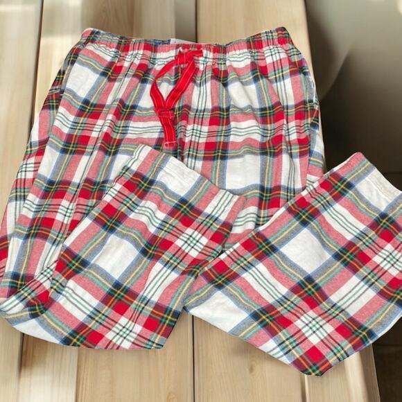 Old Navy Maternity Sz Small Flannel Pajama PJ Pant Lounge Plaid Tartan Pockets - Picture 1 of 12